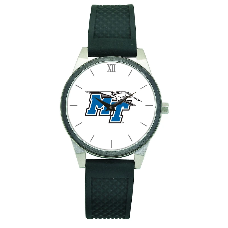 Women's Black MTSU Blue Raiders Silicone Strap Wristwatch