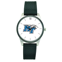 Women's Black MTSU Blue Raiders Silicone Strap Wristwatch