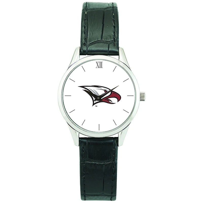 Women's Silver North Carolina Central Eagles Stainless Steel Watch with Leather Band