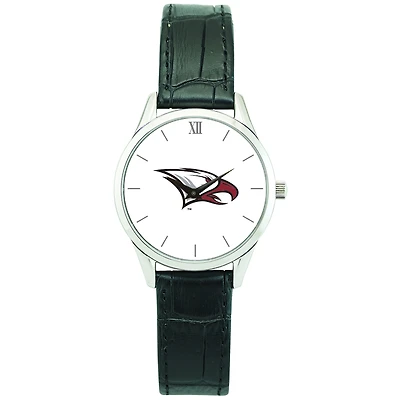 Women's Silver North Carolina Central Eagles Stainless Steel Watch with Leather Band