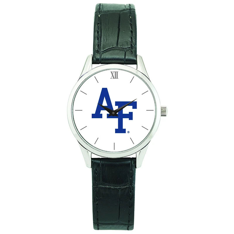 Women's Silver Air Force Falcons Stainless Steel Watch with Leather Band