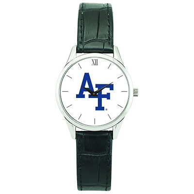 Women's Silver Air Force Falcons Stainless Steel Watch with Leather Band