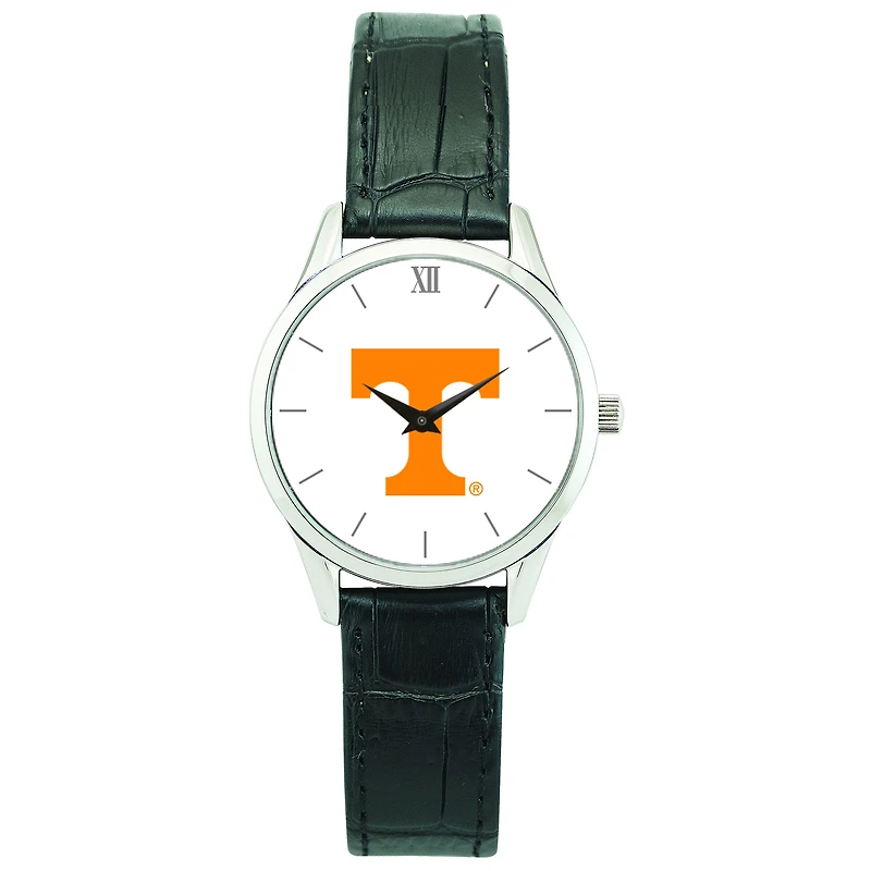 Women's Silver Tennessee Volunteers Stainless Steel Watch with Leather Band