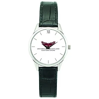 Women's Silver Maryland Eastern Shore Hawks Stainless Steel Watch with Leather Band
