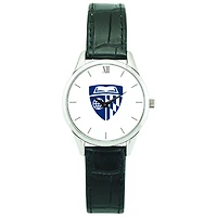 Women's Silver Johns Hopkins Blue Jays Stainless Steel Watch with Leather Band