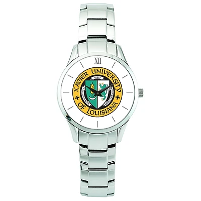 Men's Silver Xavier University of Louisiana Gold Rush Stainless Steel Wristwatch
