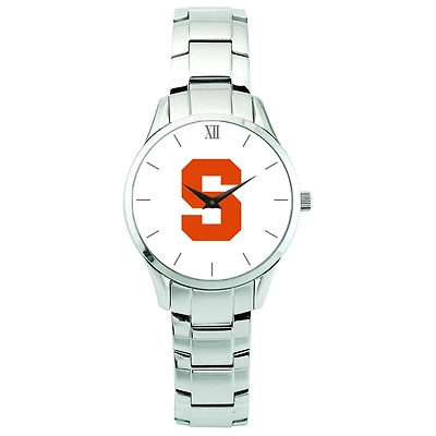 Men's Silver Syracuse Orange Stainless Steel Wristwatch
