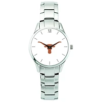 Men's Silver Texas Longhorns Stainless Steel Wristwatch