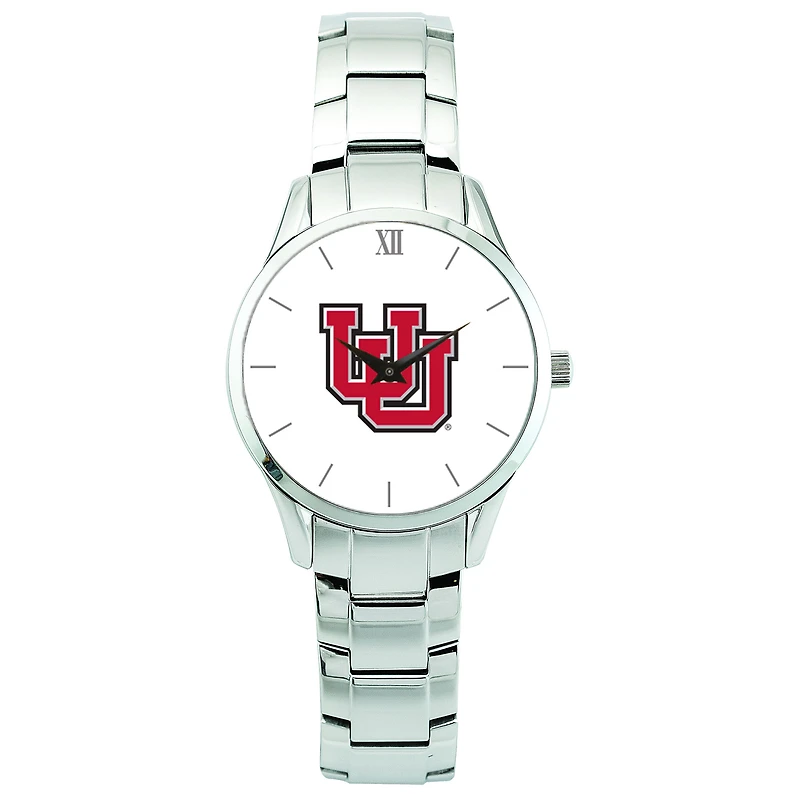Men's Silver Utah Utes Stainless Steel Wristwatch