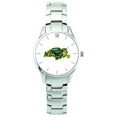 Men's Silver NDSU Bison Stainless Steel Wristwatch