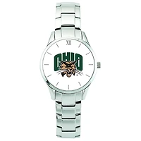 Men's Silver Ohio Bobcats Stainless Steel Wristwatch