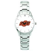 Men's Silver Oklahoma State Cowboys Stainless Steel Wristwatch