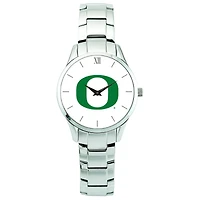 Men's Silver Oregon Ducks Stainless Steel Wristwatch