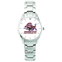 Men's Silver Savannah State Tigers Stainless Steel Wristwatch