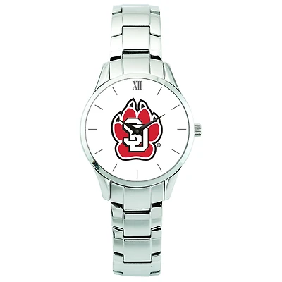 Men's Silver South Dakota Coyotes Stainless Steel Wristwatch