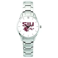 Men's Silver Southern Illinois Salukis Stainless Steel Wristwatch
