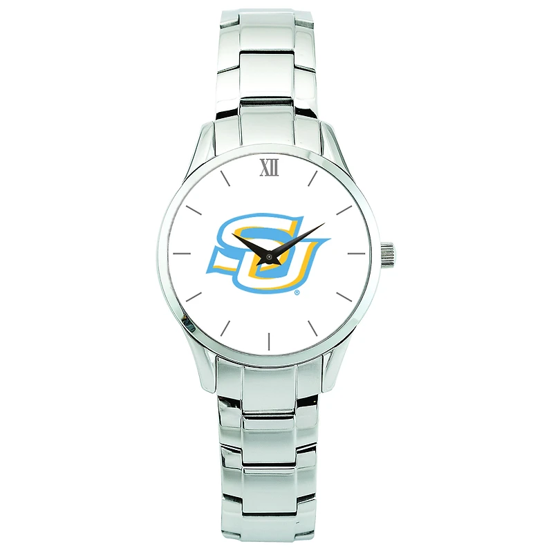 Men's Silver Southern University Jaguars Stainless Steel Wristwatch