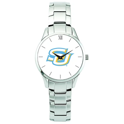 Men's Silver Southern University Jaguars Stainless Steel Wristwatch