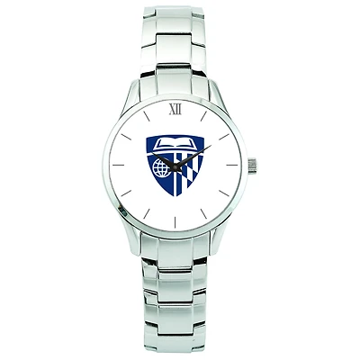 Men's Silver Johns Hopkins Blue Jays Stainless Steel Wristwatch