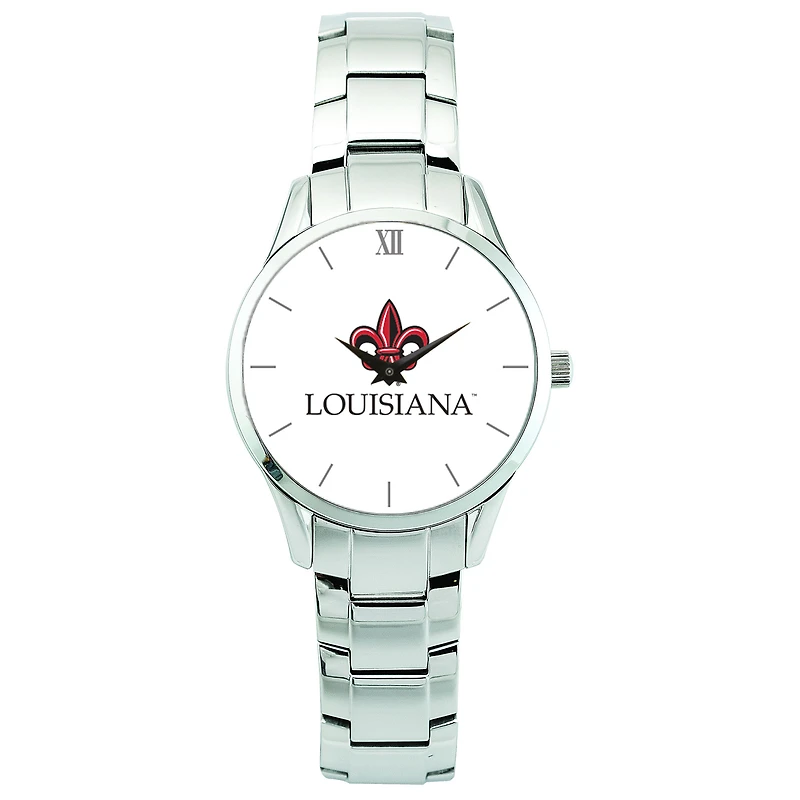 Men's Silver Louisiana Ragin' Cajuns Stainless Steel Wristwatch