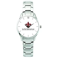 Men's Silver Louisiana Ragin' Cajuns Stainless Steel Wristwatch