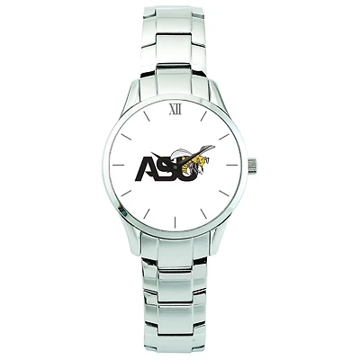Men's Silver Alabama State Hornets Stainless Steel Wristwatch