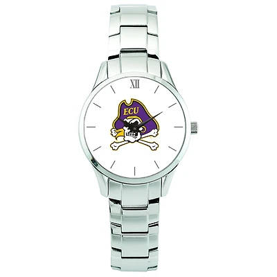 Men's Silver ECU Pirates Stainless Steel Wristwatch