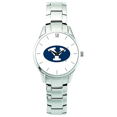 Men's Silver BYU Cougars Stainless Steel Wristwatch