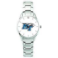 Men's Silver MTSU Blue Raiders Stainless Steel Wristwatch