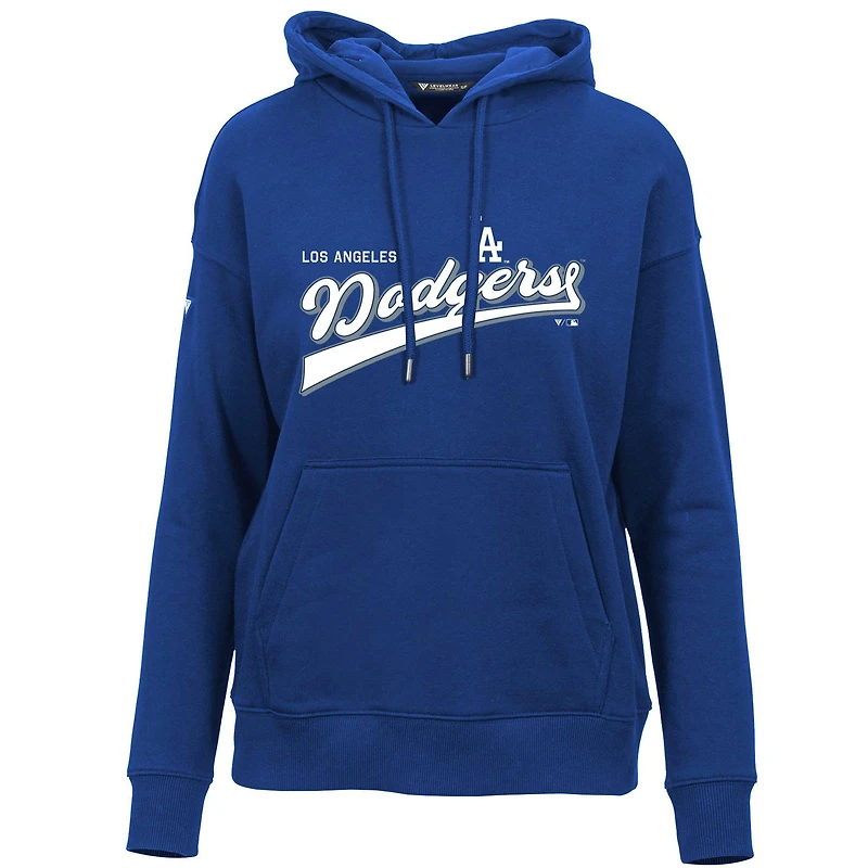 Women's Levelwear  Royal Los Angeles Dodgers  Adorn Retro Rafter Pullover Hoodie