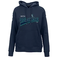 Women's Levelwear  Navy Seattle Mariners  Adorn Retro Rafter Pullover Hoodie