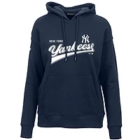 Women's Levelwear  Navy New York Yankees  Adorn Retro Rafter Pullover Hoodie