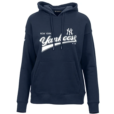 Women's Levelwear  Navy New York Yankees  Adorn Retro Rafter Pullover Hoodie