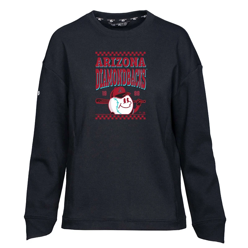 Women's Levelwear  Black Arizona Diamondbacks  Fiona Inaugural Pullover Sweatshirt