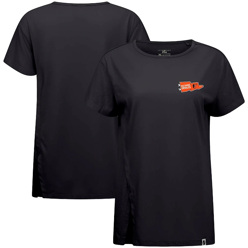 Women's Levelwear  Black Baltimore Orioles  Influx Rafters T-Shirt