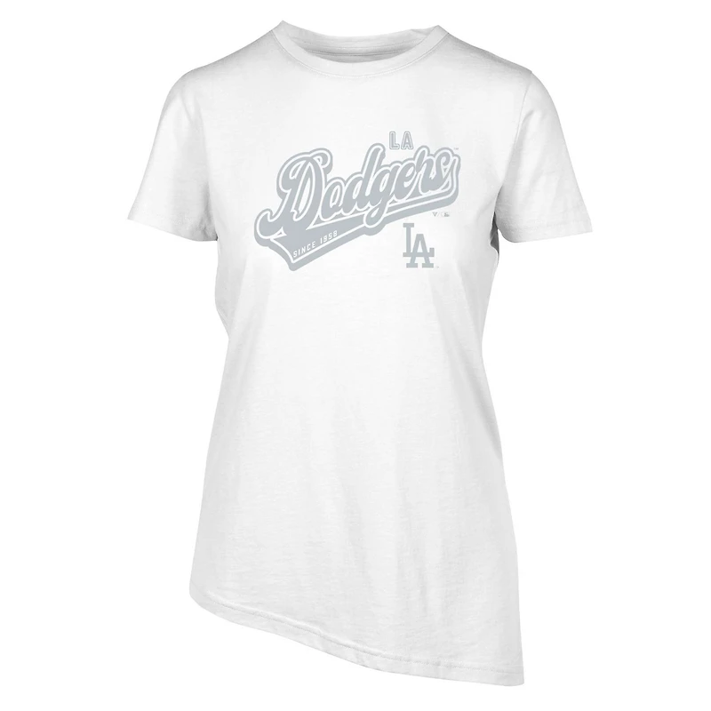 Women's Levelwear  White Los Angeles Dodgers  Birch Sweep T-Shirt