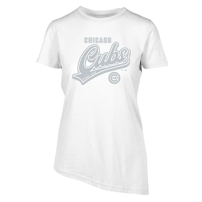 Women's Levelwear  White Chicago Cubs  Birch Sweep T-Shirt