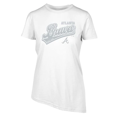 Women's Levelwear  White Atlanta Braves  Birch Sweep T-Shirt