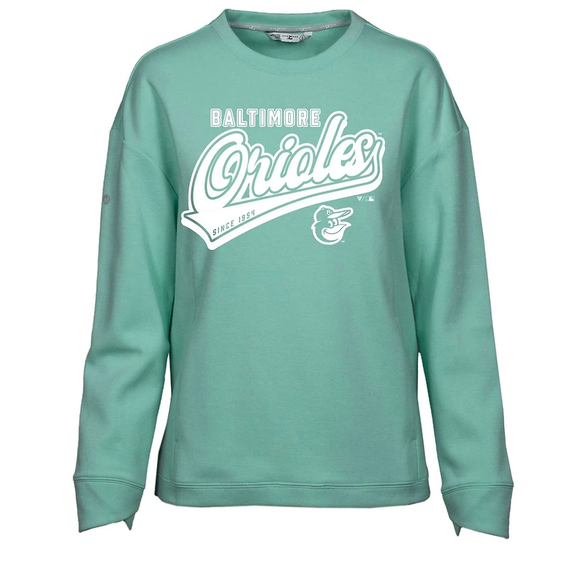 Women's Levelwear  Mint Baltimore Orioles  Fiona Sweep Pullover Sweatshirt