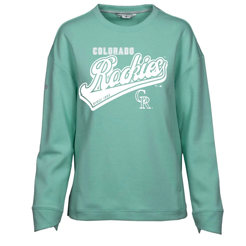 Women's Levelwear  Mint Colorado Rockies  Fiona Sweep Pullover Sweatshirt
