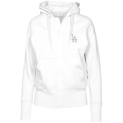 Women's Levelwear  White Los Angeles Dodgers  Gardinia Core Full-Zip Hoodie