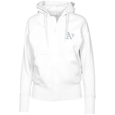 Women's Levelwear White Athletics Gardinia Core Full-Zip Hoodie