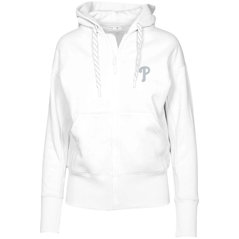 Women's Levelwear White Philadelphia Phillies Gardinia Core Full-Zip Hoodie