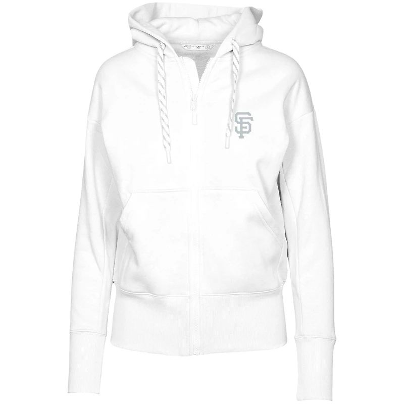 Women's Levelwear  White San Francisco Giants  Gardinia Core Full-Zip Hoodie