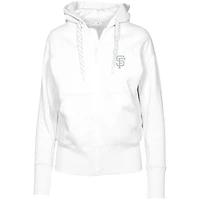 Women's Levelwear  White San Francisco Giants  Gardinia Core Full-Zip Hoodie