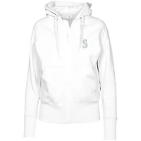 Women's Levelwear  White Seattle Mariners  Gardinia Core Full-Zip Hoodie
