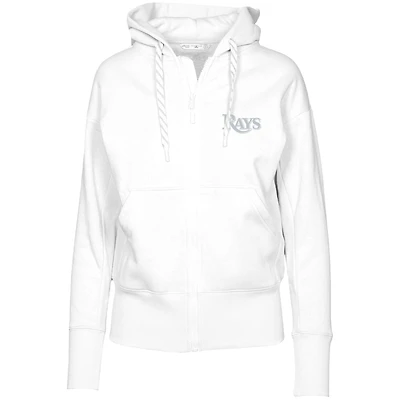 Women's Levelwear  White Tampa Bay Rays  Gardinia Core Full-Zip Hoodie