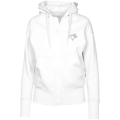 Women's Levelwear  White Toronto Blue Jays  Gardinia Core Full-Zip Hoodie