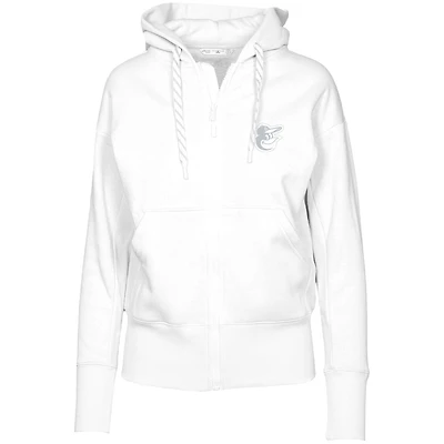 Women's Levelwear  White Baltimore Orioles  Gardinia Core Full-Zip Hoodie