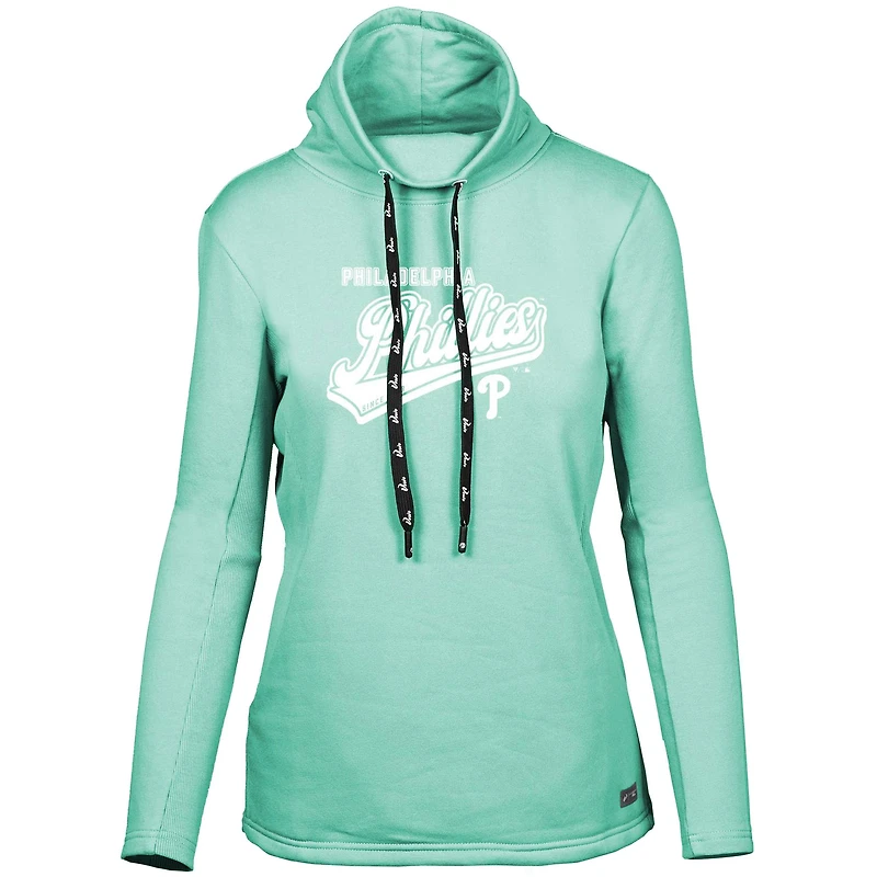 Women's Levelwear  Mint Philadelphia Phillies  Loop Sweep Pullover Sweatshirt